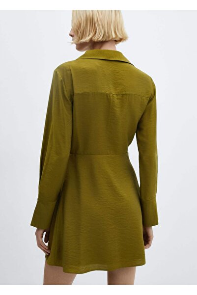 MANGO Woman Fiyonklu anvelop elbise