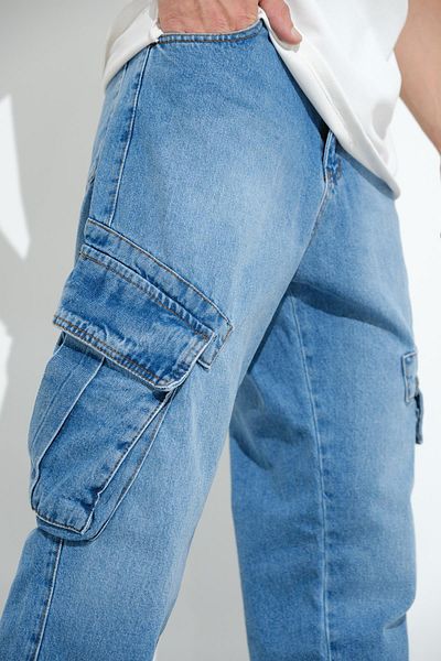 Oksit Fierello Cargo Pocket Pantaloni largi, largi, blugi