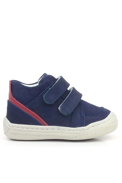 Rakerplus Navy Blue Raya Genuine Leather Baby Boy Boots - Velcro