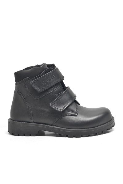 Rakerplus Παιδικές μπότες Sentor Γνήσιο Δερμάτινο Μαύρο Shearling Velcro