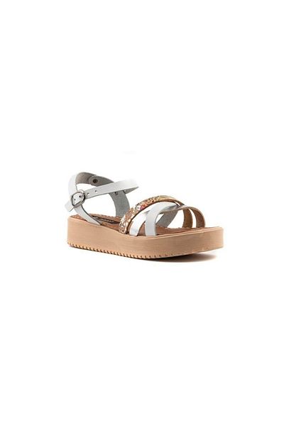 TOGO Women's Two Color Wedge Heel Sandals [060130]
