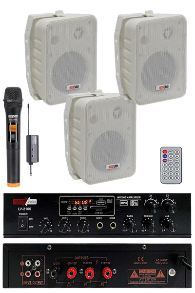 Lastvoice Large Plus Paket-2 Hoparlör Ve Anfi Anons Ses Sistemi Seti