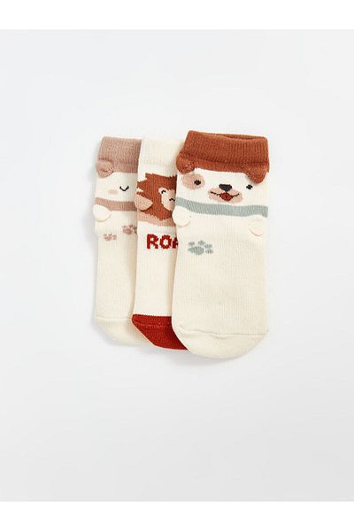 LC Waikiki Lcw Printed Baby Boy Booties Socks 3 Pcs