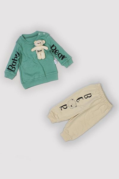 Peki Baby Buy 5 Pay 4 Newborn Child Interlock Cotton Narrow Slip Bear Printed Teddy Bear Figure Set 13887