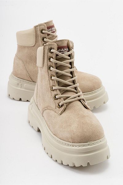 Ccway Μπότες με κορδόνια TEN SUEDE