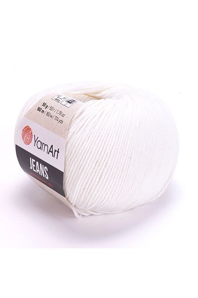 Yarnart Yarn Art Jeans Amigurumi Πλεκτό Σχοινί 01 Λευκό Χρώμα Ζακέτα Πλεκτό Σχοινί Baby Floss Punch Floss 3 Συσκευασία