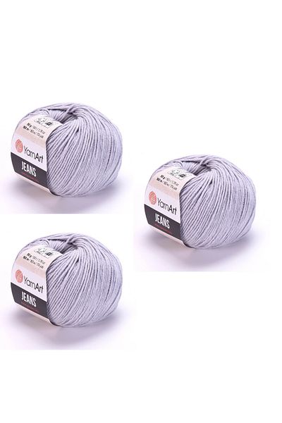 Yarnart Yarn Art Jeans Amigurumi Πλεκτό νήμα 80 Γκρι Χρώμα Ζακέτα Πλεκτό Σχοινί Baby Floss Punch Floss 3 Συσκευασία
