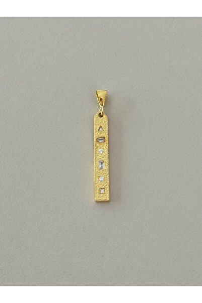 For Us Jewelery and More 925 ayar gümüş | Taşlı plaka kolye ucu