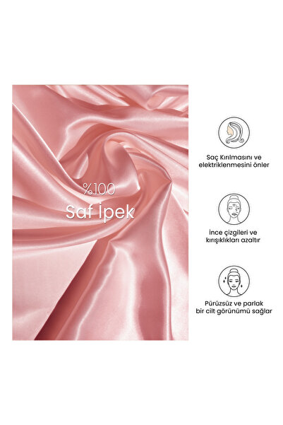 Shine Pillow %100 Saf Ipek Kılıfı - Toz Pembe Ipek Kılıf