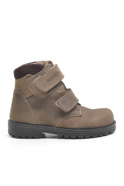 Raker Plus Sentor Γνήσιο Δερμάτινο Χρώμα Άμμου Γούνα Velcro Παιδικές Μπότες