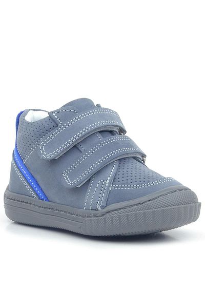 Rakerplus Raya Genuine Leather for Baby Boy - Dark Gray and Velcro