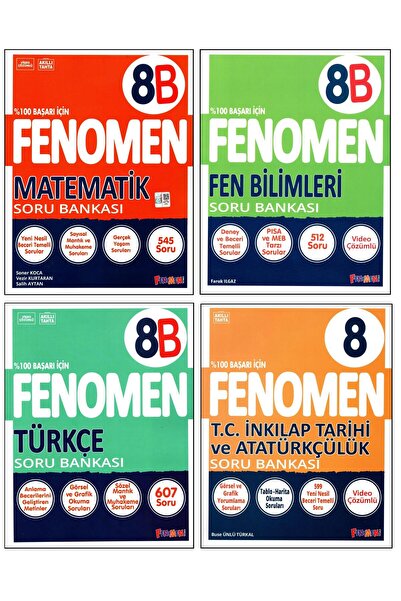 Fenomen Yayıncılık Fenomen 8. Sınıf LGS Matematik(B)+Fen(B)+Türkçe(B)+İnkılap...
