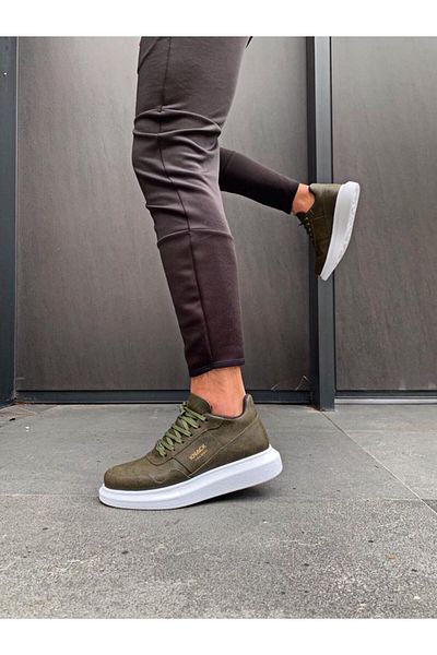 K&A High Sole Casual Shoes Khaki