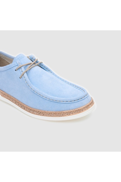 TOGO Bebe Mavisi Süet Hakiki Deri Kadın Casual Ayakkabı [060218]