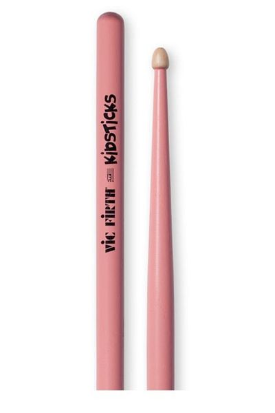 VIC FIRTH Vicfırth 0.520"x13" Kids Spink Baguette - Pink, Hıckory, DOUBLE Kidsticks
