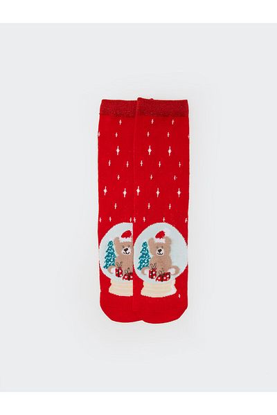 LC Waikiki Lcw Christmas Themed Girl's Socks