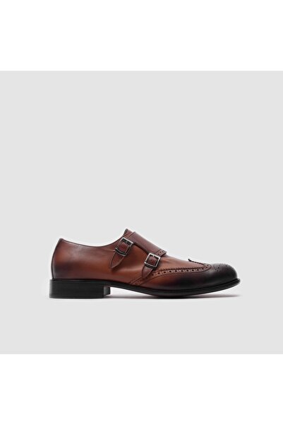 TOGO Taba Kahverengi Hakiki Deri Erkek Klasik Ayakkabı [030134] - Kösele Taban