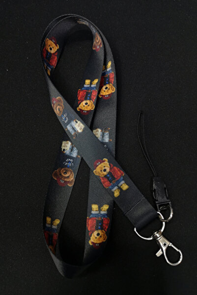 Apptakı Teddy Bear Ayı Yaka Kartı Aksesuar Boyun İpi Boyun Aski İpi Telefon A...