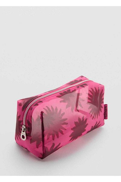 MANGO Woman Cosmetic Bag Transparent with Pattern