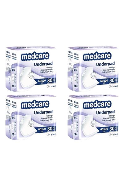 MEDCARE Bed Protector Cover 60cm X 90cm 4 Pack 120 Pieces Patient Bottom Pad / Cat Dog Pee Pad