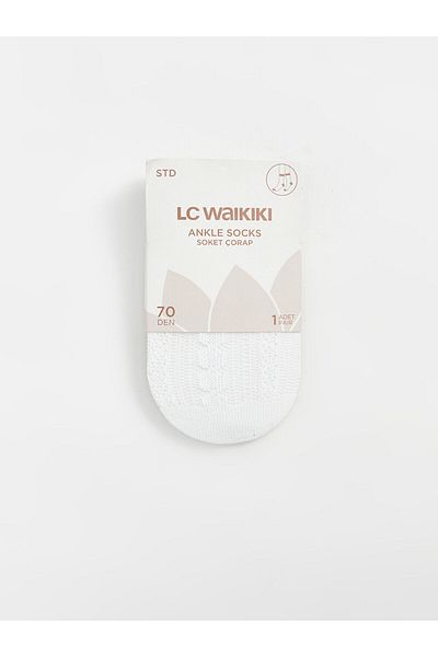 LC Waikiki Дамски чорапи до глезена Lcwk 70 Denier с шарка