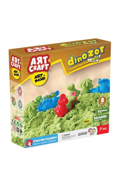 Art Craft Dede Kinetic Sand 500 Gr Dinosaur Set