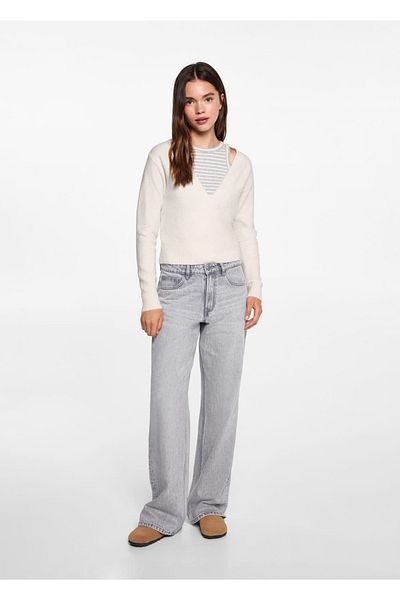 Mango Teen Cardigan cu fundă înfășurată