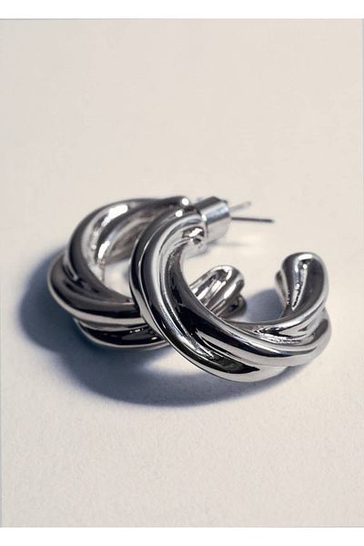 MANGO Woman Spiralring-Ohrringe