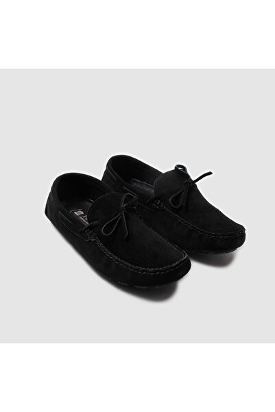 TOGO Siyah Süet Hakiki Deri Erkek Driver/rok Ayakkabı [052181]