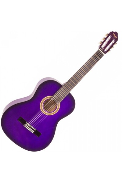 VALENCIA VC103PPS KLASİK GİTAR 3/4 MOR 11-13 YAŞ İÇİN KILIF + PENA