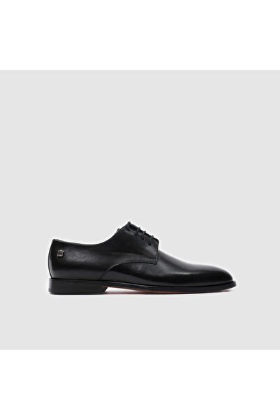 TOGO Siyah Bufalo Hakiki Deri Erkek Klasik Kösele Ayakkabı [052070]