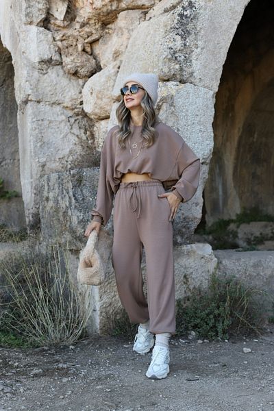 bytugcekaya Σετ φόρμας Modal Brown