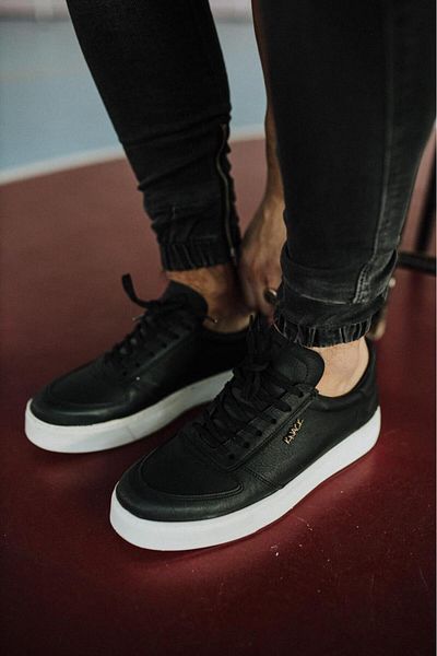 K&A Casual Shoes Black (White Sole)