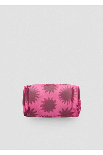 MANGO Woman Cosmetic Bag Transparent with Pattern