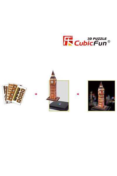 Cubic Fun 3D 28 Piece Puzzle Big Ben Clock Tower - UK (LED LIGHT)