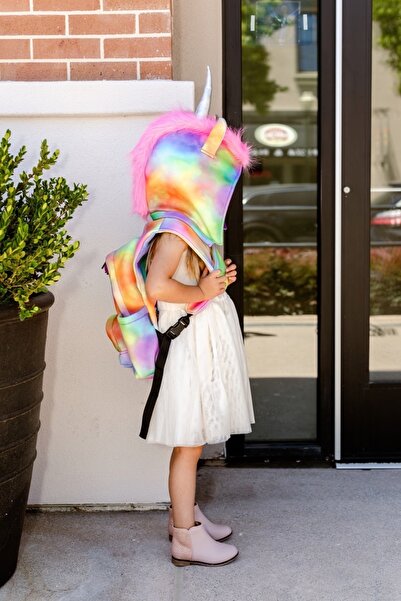 Morikukko Kids Unicorn Çıkabilir Kapüşonlu Çocuk Sırt Çantası