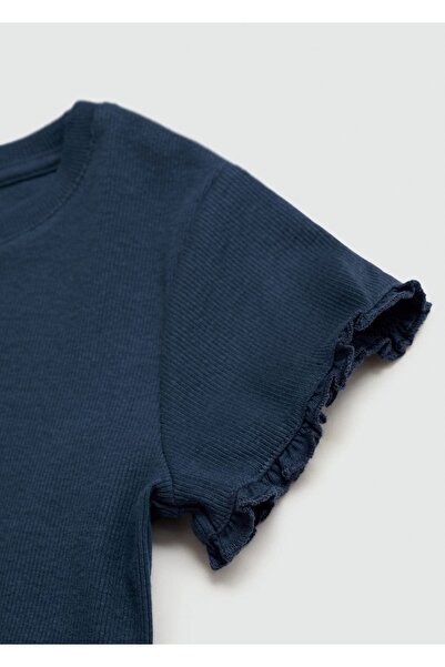 MANGO Kids Dzianinowy T-shirt z krótkim rękawem