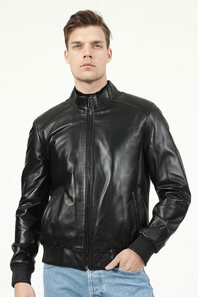 Dericlub E1015A Genuine Leather Men's Coat Black