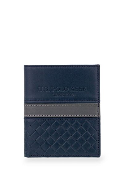 U.S. Polo Assn. Чорно-синій чоловічий гаманець PLCUZ24012