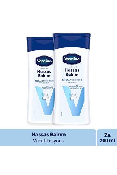 Vaseline Vücut Losyonu Çok Kuru Ve Hassas Ciltler Için 200 ml X 2 Adet