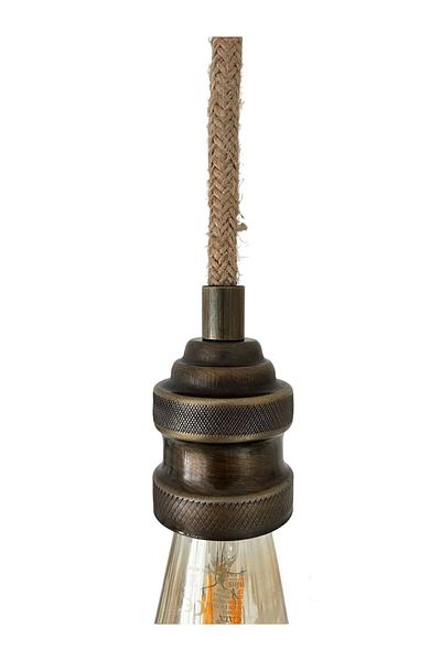 CONANA 70cm Metal Pendant Lamp Tulip Lamp Holder Chandelier Tumbled Wicker Cable - Bulb Not Included