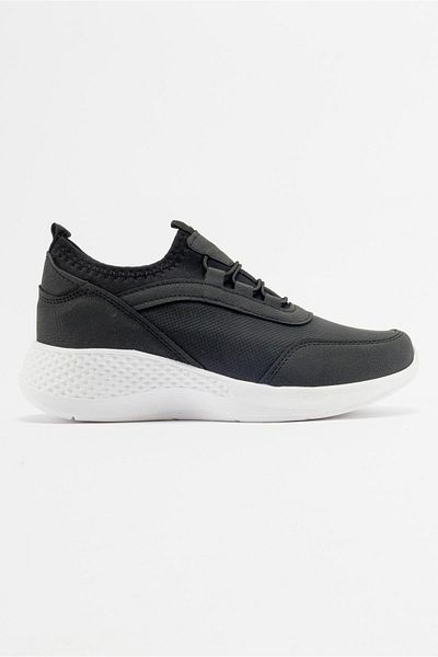 Ccway Pantofi sport elastici dama negru alb