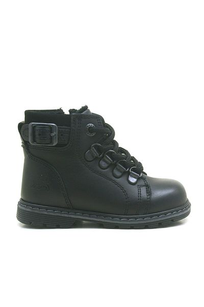 Rakerplus Genuine Leather Black Zippered Baby Boy Boots