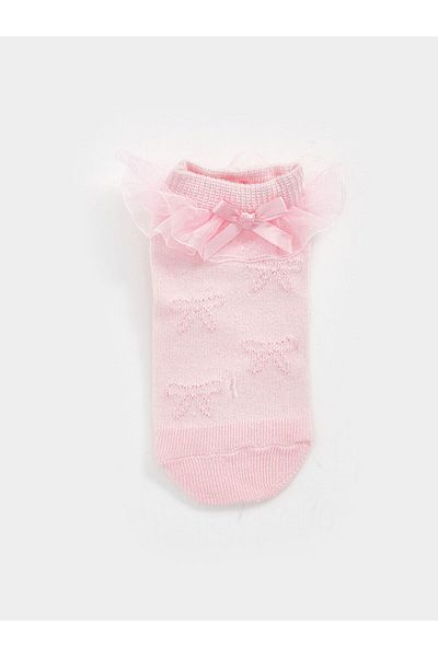 LC Waikiki Çuk Pink Baby Girl Booties Socks