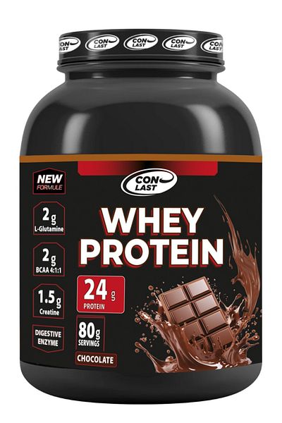 Conlast Nutrition 2000 g Whey Protein with Chocolate Flavor - 24 g with Renewed Flavor