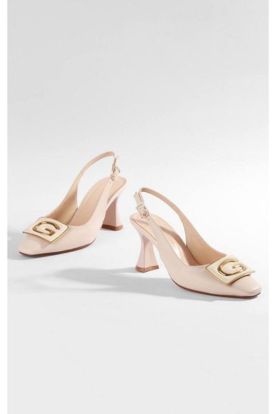 PARİS Women's Beige g Accessory Casual Heeled Shoes