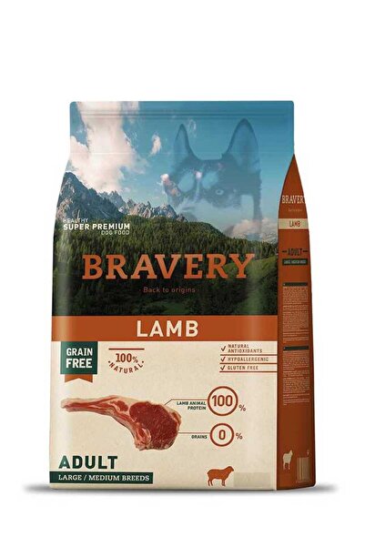 Bravery Tahılsız Kuzu Etli Orta Ve Büyük Irk Köpek Maması 4 Kg