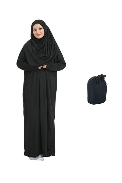 Modish Group Prayer Dress - Pouch, Scarf and Rosary Ready, Hijab Clothing and Turban Set
