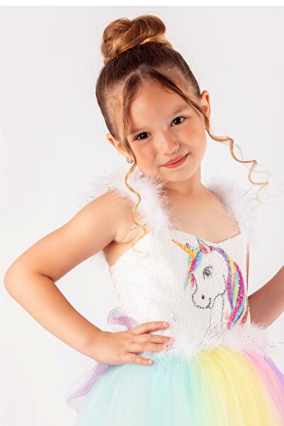 Minik Dolap Unicorn Birthday Costume with Tail