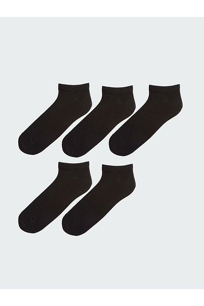 LC Waikiki New Season Plain Men's Booties Socks 5-Piece